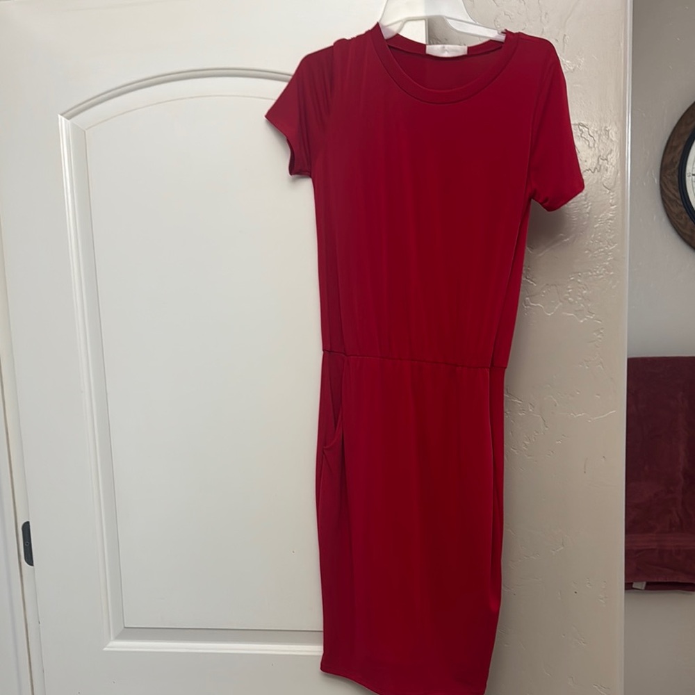 Brigitte Brianna Red Women's Dress